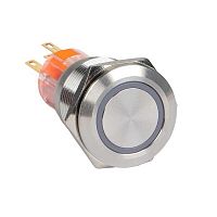 s-pro67-142 Кнопка S-Pro67 19мм без фикс. с син. подсветкой 24В PROxima EKF 