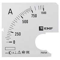 s-a961-750 Шкала сменная для A961 750/5А-1.5 PROxima EKF 