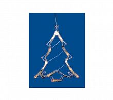 UL-00007254 Фигура ULD-H1620-010/STA/3AAA WARM WHITE IP20 XMAS TREE Елочк 3AAA (не в/к) 18х19см подвес 10 LED провод прозр. Uniel 