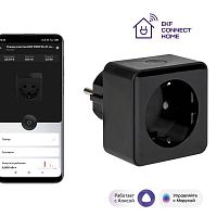 RCS-2-WF Розетка умная Wi-Fi PRO 1-м 16А IP20 черн. Connect EKF 