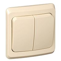 BC10-002K Выключатель 2-кл. СП Этюд 10А IP20 крем. SE 