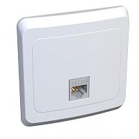 KOMC-001B Розетка компьютерная 1-м СП Этюд RJ45 кат.5E бел. SE 