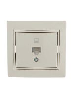 701-0303-139 Розетка компьютерная 1-м СП Mira RJ45 крем./крем.. LEZARD 
