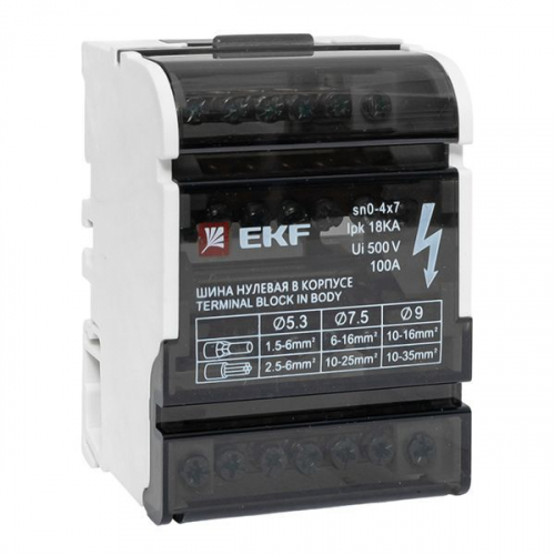 sn0-4x7 Шина нулевая в корпусе 4х7 EKF 