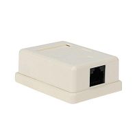03-0121 Розетка компьютерная 1-м ОП RJ45 кат.5E UTP неэкранир. бел. Rexant 