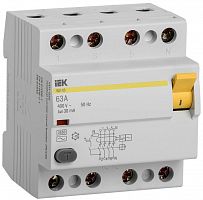 MDV10-4-063-030 Выключатель дифференциального тока (УЗО) 4п 63А 30мА тип AC ВД1-63 KARAT IEK 