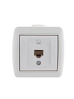 710-0200-139 Розетка компьютерная 1-м ОП Nata RJ45 бел. LEZARD 