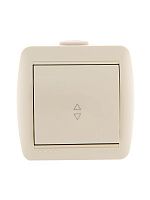 710-0300-105 Переключатель проходной 1-кл. ОП Nata 10А IP20 крем. LEZARD 
