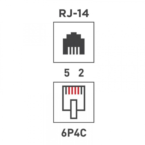 03-0001 Розетка телефонная 1-м ОП RJ14 (6P4C) кат.3 бел. Rexant  фото 3