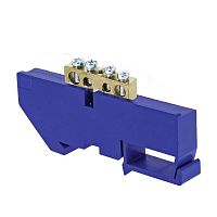 sn0-63-04-d Шина нулевая N 6х9 4 отвер. латунь син. изолятор на DIN-рейку PROxima EKF 