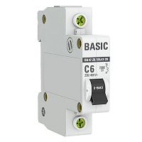 mcb4729-1-06C Выключатель автоматический модульный 1п C 6А 4.5кА ВА 47-29 Basic EKF 