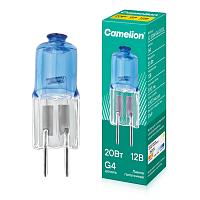 11465 Лампа галогенная JC 20Вт 12В g4 COOL Camelion 