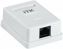 CS2-1C5EU-12 Розетка компьютерная 1-м ОП RJ45 кат.5E UTP бел. ITK 