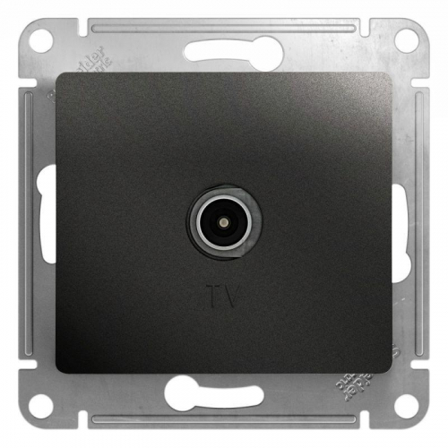 GSL000791 Розетка телевизионная оконечная TV Glossa 1дБ механизм антрацит SE 