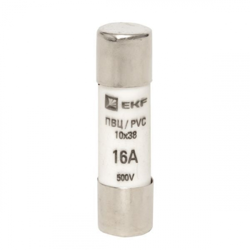 pvc-10x38-16 Вставка плавкая цилиндрическая ПВЦ 10х38 16А EKF  фото 2