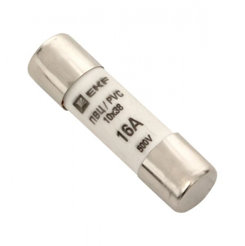 pvc-10x38-16 Вставка плавкая цилиндрическая ПВЦ 10х38 16А EKF 