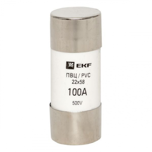 pvc-22x58-100 Вставка плавкая цилиндрическая ПВЦ 22х58 100А EKF  фото 2