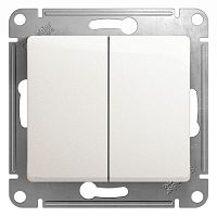 GSL000651 Выключатель 2-кл. СП Glossa 10А IP20 (сх. 5) 10AX механизм перламутр. SE 