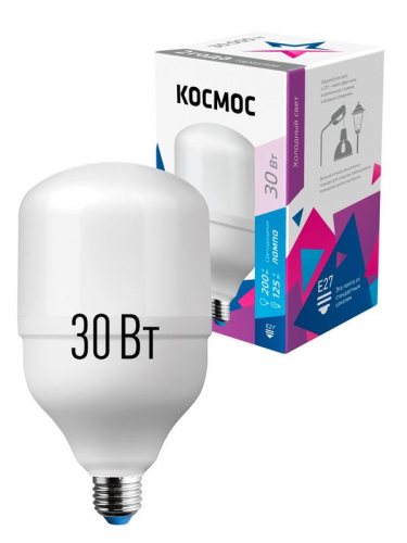 LksmHWLED30WE2765 Лампа светодиодная высокомощная 30Вт 6500К E27 Космос 