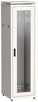 LN35-33U66-G Шкаф сетевой 19дюйм LINEA N 33U 600х600мм стекл. передн. дверь сер. ITK 