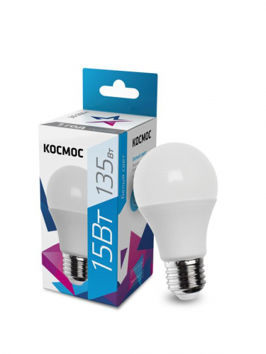 LkecLED15wA60E2745 Лампа светодиодная A60 15Вт 4500К E27 220В КОСМОС 