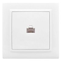 ERK01-035-10 Розетка компьютерная 1-м СП Минск RJ45 бел. Basic EKF 