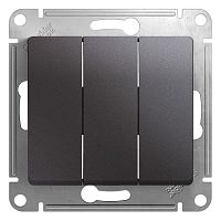 GSL001331 Выключатель 3-кл. СП Glossa 10А IP20 (сх. 3) 10AX механизм графит SE 