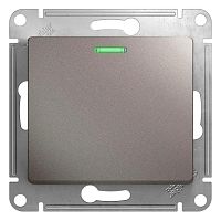 GSL001213 Выключатель 1-кл. СП Glossa 10А IP20 (сх. 1а) 10AX с подсветкой механизм платина SE 
