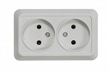 4680005959822 Розетка 2-м ОП Bolleto 7102 16А IP20 бел. ASD / IN HOME 