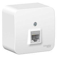 BLNIA045001 Розетка компьютерная 1-м ОП Blanca RJ45 кат.5E с изолир. пластиной бел. SE 