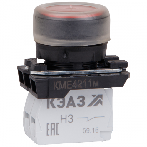 248244 Кнопка КМЕ 4211м 1но+1нз цилиндр IP65 красн. КЭАЗ 