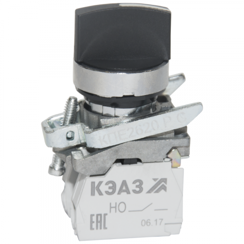 248266 Переключатель КПЕ2620РС 2но+0нз ручка фикс 3поз IP65черн. КЭАЗ 