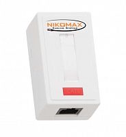 NMC-WO1UE2-WT Розетка 1 порт кат.6 (класс E) 250МГц RJ45/8P8C 110/KRONE T568A/B на печатной плате неэкран. бел. NIKOMAX 