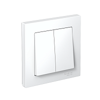 ATN000152 Выключатель 2-кл. СП AtlasDesign 10А IP20 (сх. 5) 10AX в сборе бел. SE 