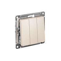 ATN000231 Выключатель 3-кл. СП AtlasDesign 10А IP20 (сх. 1+1+1) 10AX механизм беж. SE 