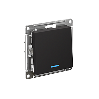 ATN001013 Выключатель 1-кл. СП AtlasDesign 10А IP20 (сх. 1а) 10AX с подсветкой механизм карбон SE 