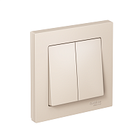 ATN000252 Выключатель 2-кл. СП AtlasDesign 10А IP20 (сх. 5) 10AX в сборе беж. SE 