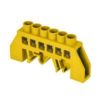 sn0-125-6-dpe Шина нулевая PE 8х12 6 отвер. латунь желт. нейлоновый корпус комбинированный PROxima EKF 