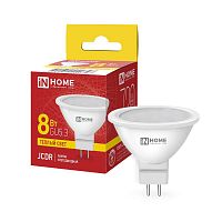 4690612020327 Лампа светодиодная LED-JCDR-VC 8Вт рефлектор 3000К тепл. бел. GU5.3 720лм 230В IN HOME 