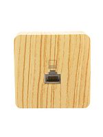 751-5200-139 Розетка компьютерная 1-м ОП Viola RJ45 беленый дуб LEZARD 