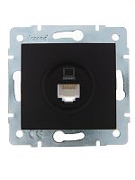 707-4288-139 Розетка компьютерная 1-м СП Karina RJ45 механизм черн. бархат LEZARD 