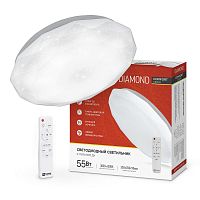 4690612035048 Светильник светодиодный COMFORT DIAMOND 55Вт 3000-6500К 4400лм 230В 330х80мм с пультом ДУ IN HOME 