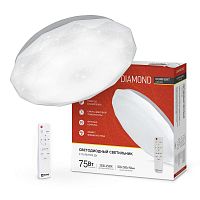 4690612034799 Светильник светодиодный COMFORT DIAMOND 75Вт 3000-6500К 6000лм 230В 480х80мм с пультом ДУ IN HOME 