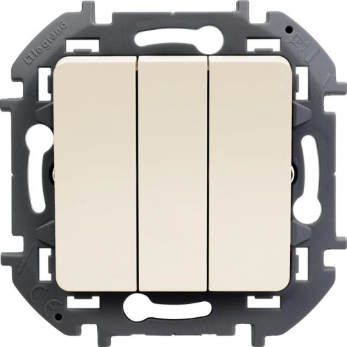 673641 Выключатель 3-кл. Inspiria 20А IP20 250В 10AX механизм сл. кость Leg 