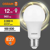 4058075578975 Лампа светодиодная LED Value LVCLA100 12SW/830 12Вт грушевидная матовая E27 230В 10х1 RU OSRAM 