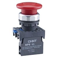 667265 Кнопка "Грибок" NP8-11M/14 d40мм 1НО+1НЗ IP65 с самовозвратом красн. (R) CHINT 