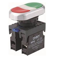 667178 Кнопка двойная NP8-11S 1НО+1НЗ IP65 (R) CHINT 