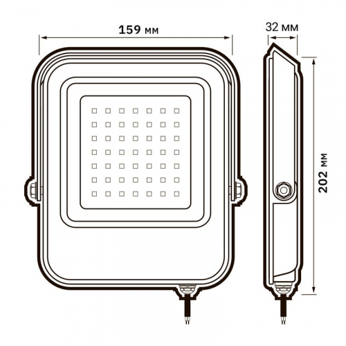 5039735 Прожектор светодиодный PFL-V 50Вт 6500К IP65 ДО JazzWay  фото 8