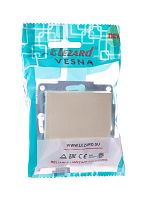 742-0388-111 Выключатель 1-кл. 1п СП Vesna 10А IP20 с индикацией механизм крем. LEZARD 