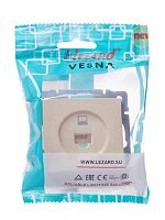 742-0388-139 Розетка компьютерная 1-м СП Vesna механизм крем. LEZARD 